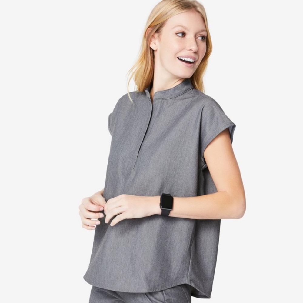 Figs Graphite Rafaela Scrub Top